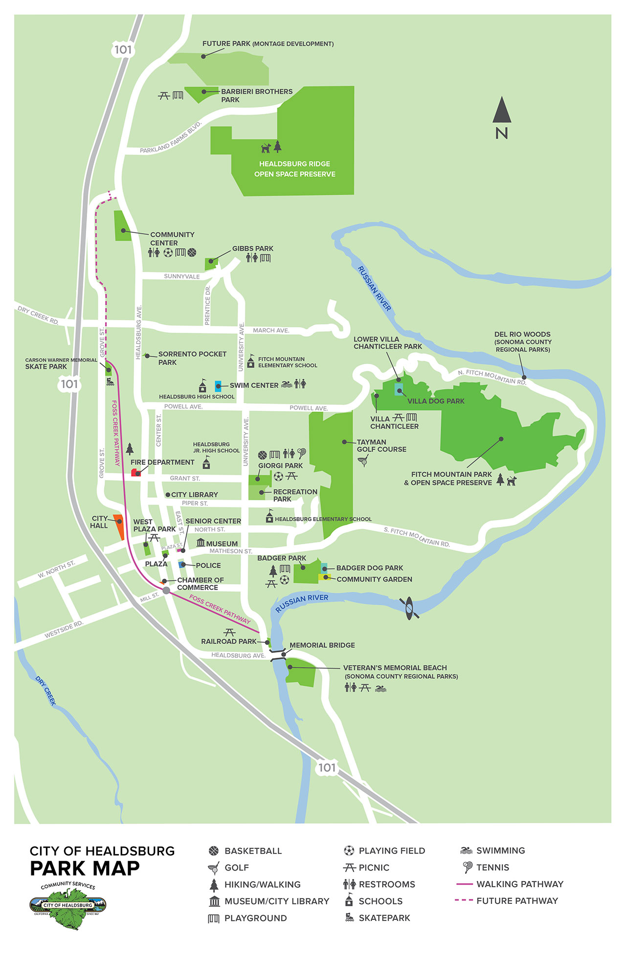 Healdsburg City Map