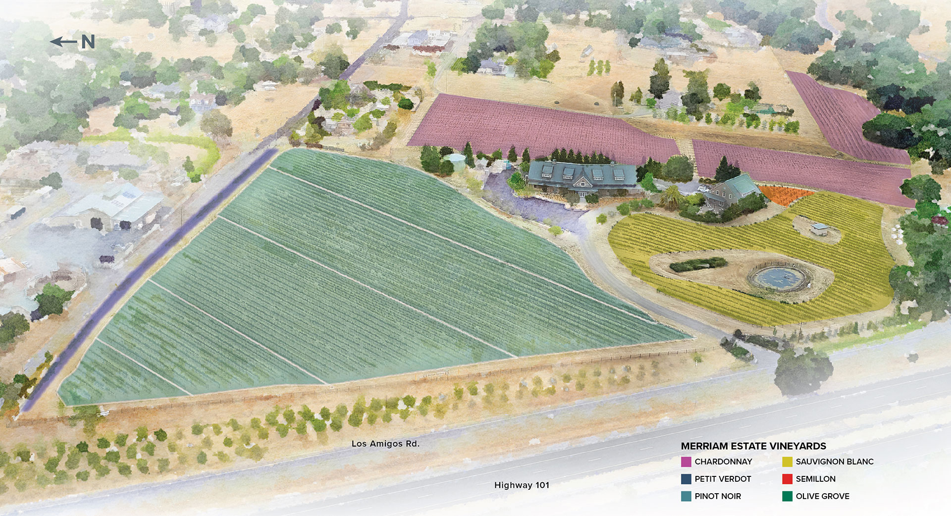 Merriam Vineyards Map
