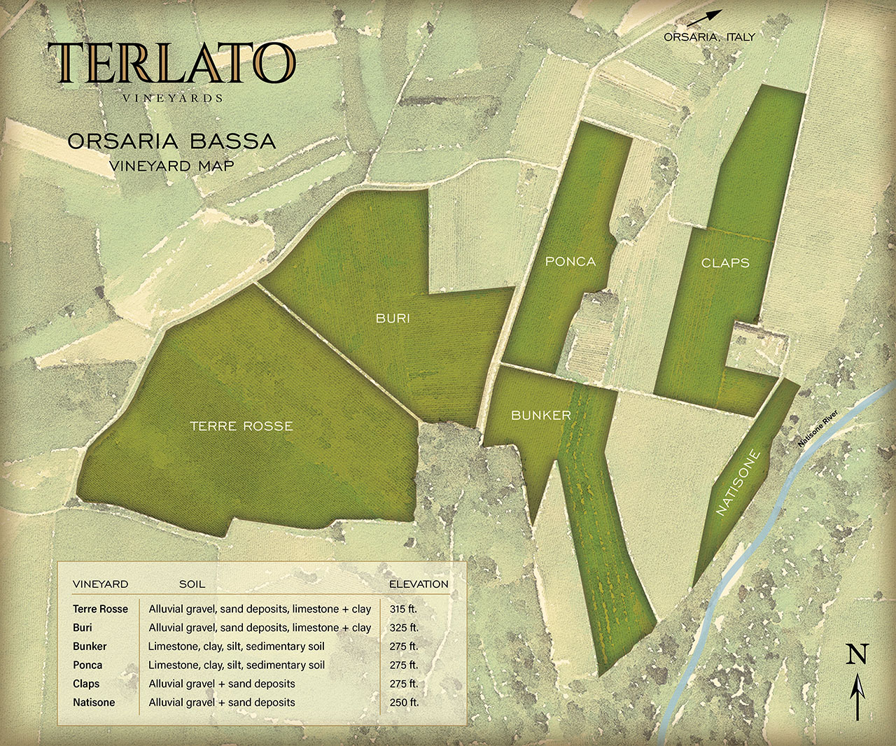 Terlato Osaria Map