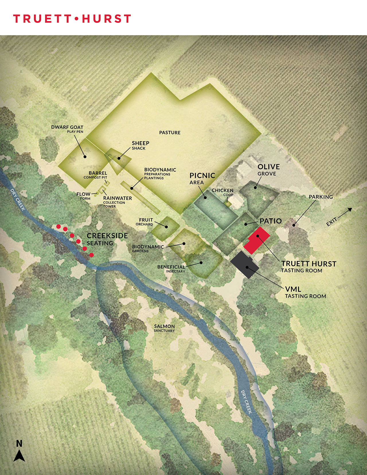 Truett Hurst Map